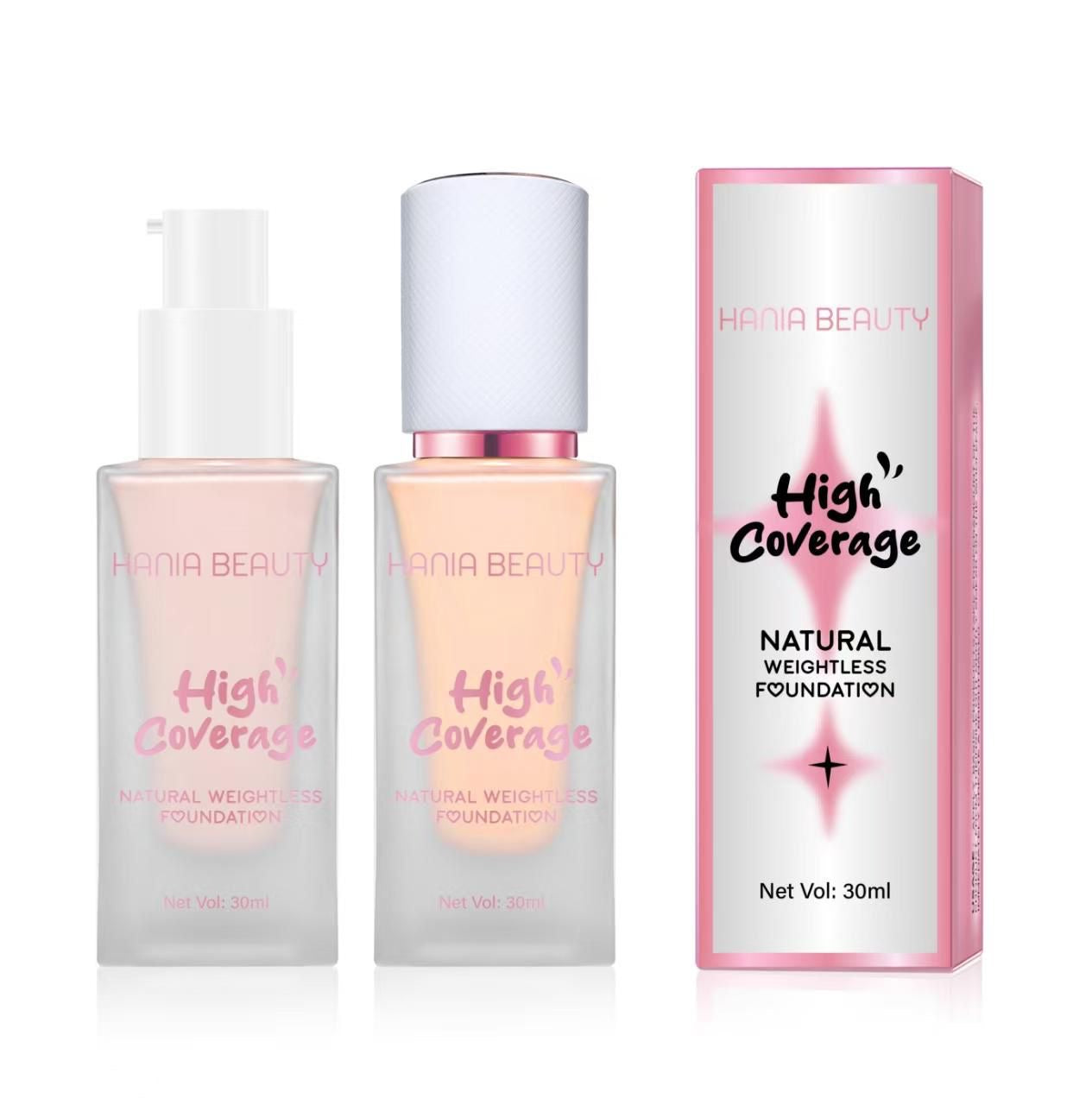 Hania Beauty High Coverage Foundation | Waterproof | Longlasting