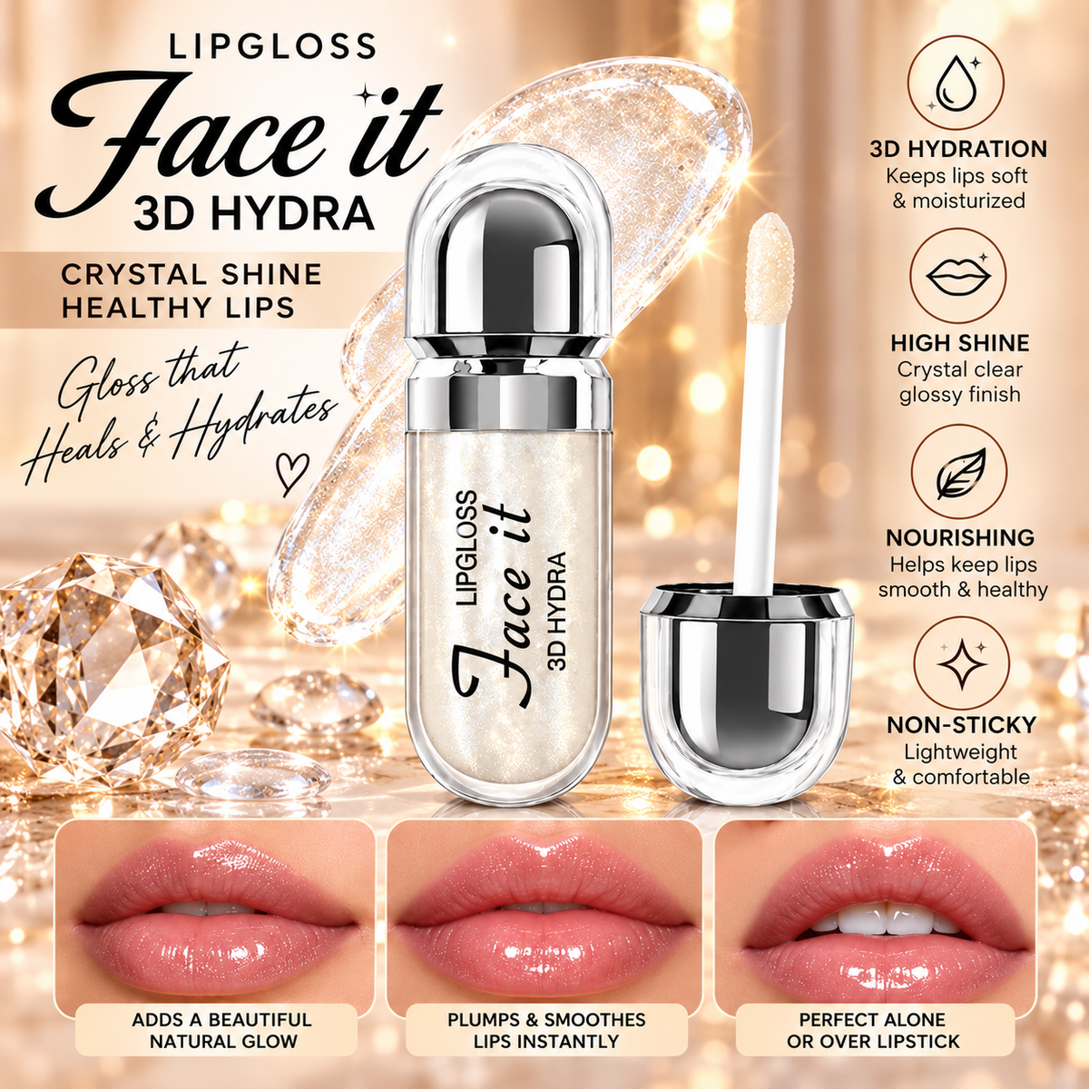 Faceit 3D Hydra Transparent Lipgloss