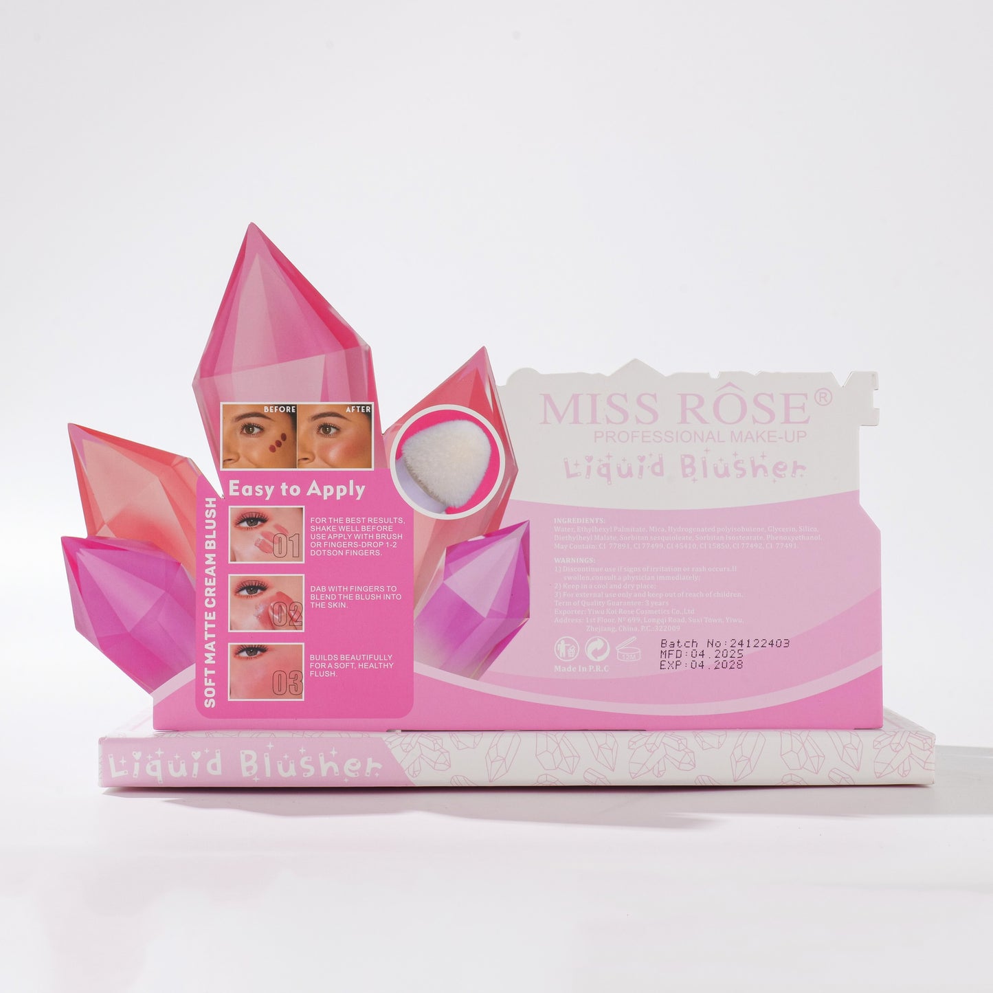 Miss Rose Liquid Blush With Cushion