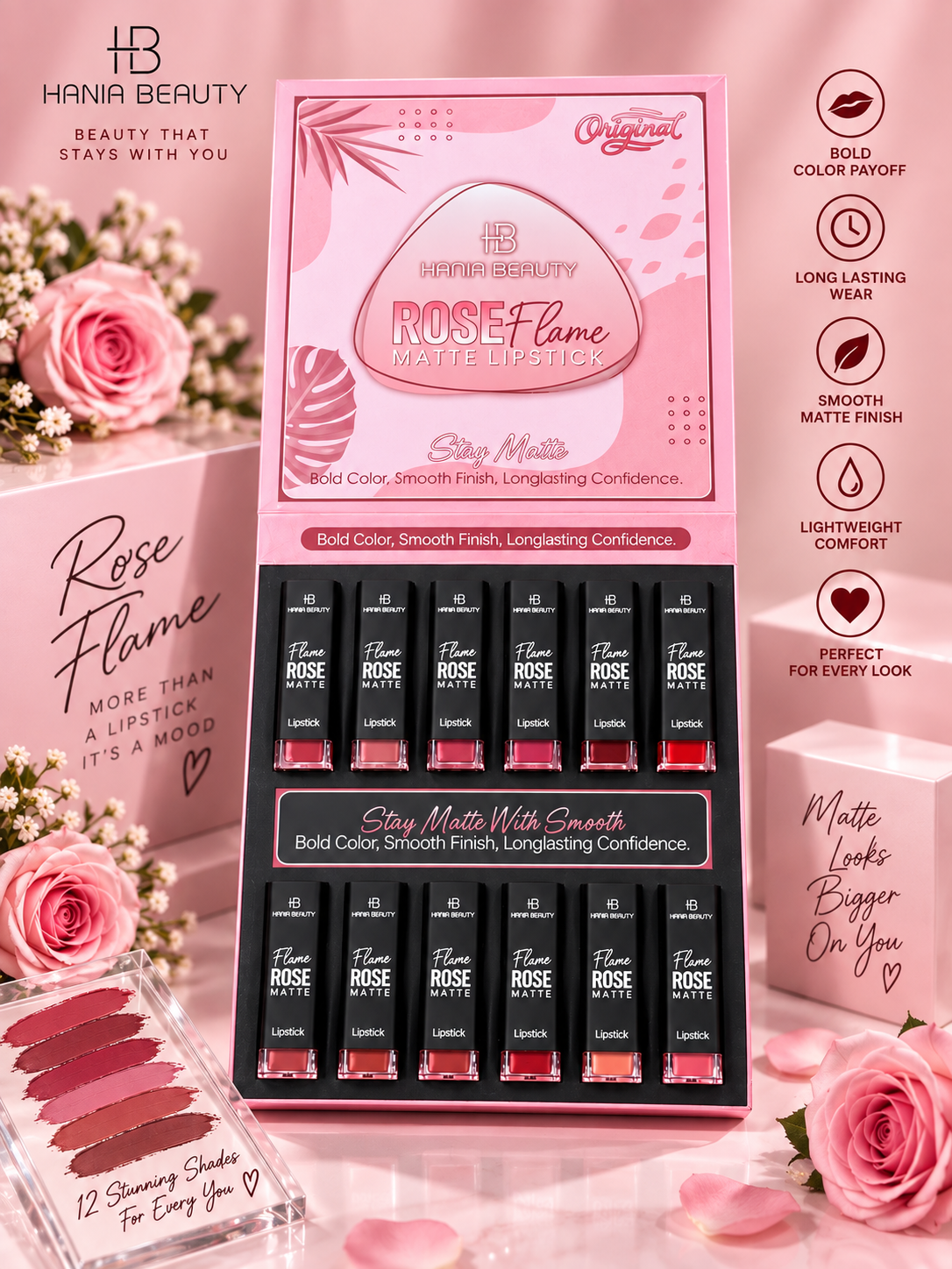 Hania Beauty Flame Matte Lipstick