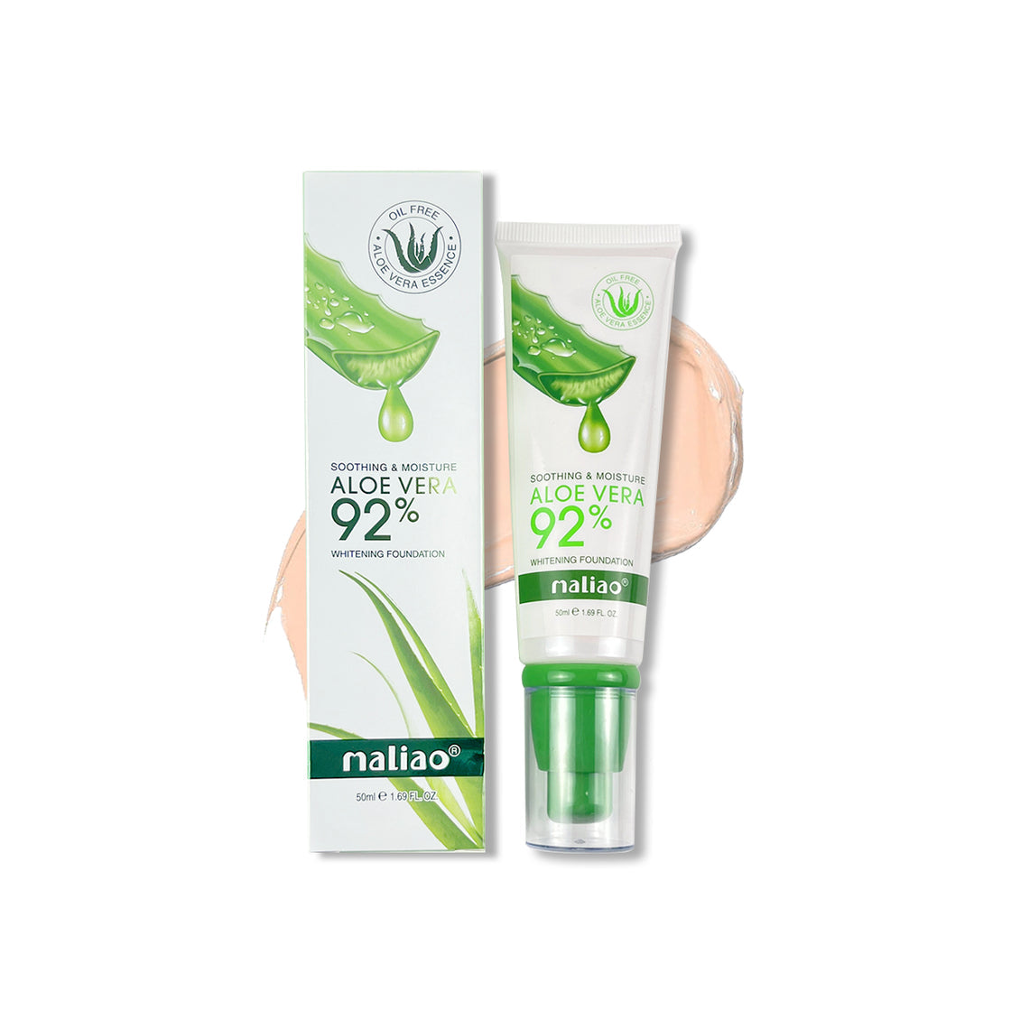 Maliao Aloe Vera 92% Soothing & Moisture Whitening Foundation - Nourish and Illuminate