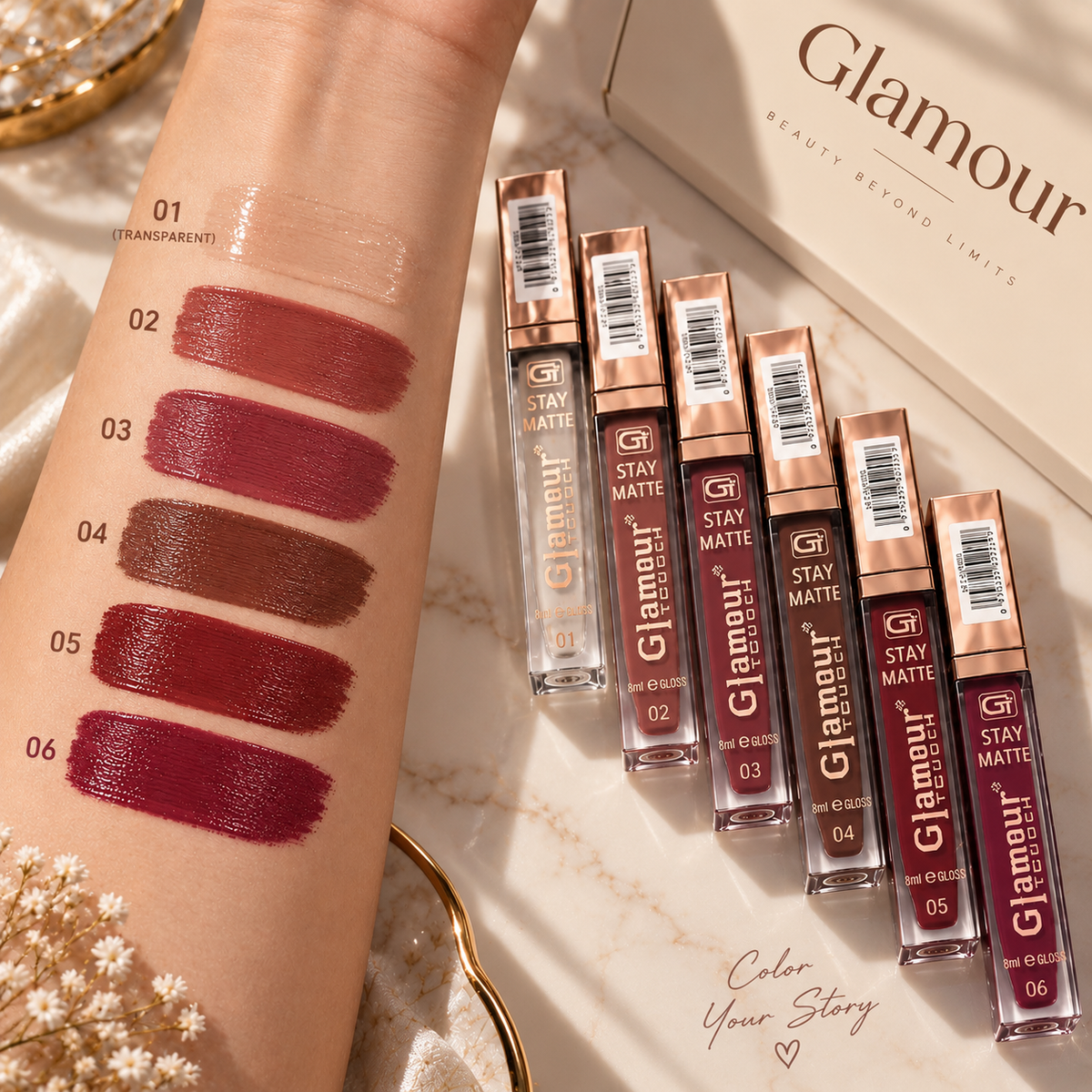 Glamourtouch Matte Lipgloss | Longlasting | Waterproof
