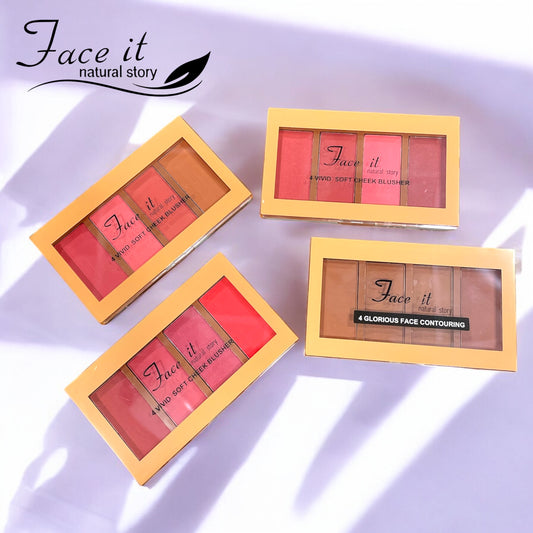 Faceit 4 Color Blush & Contour Palette
