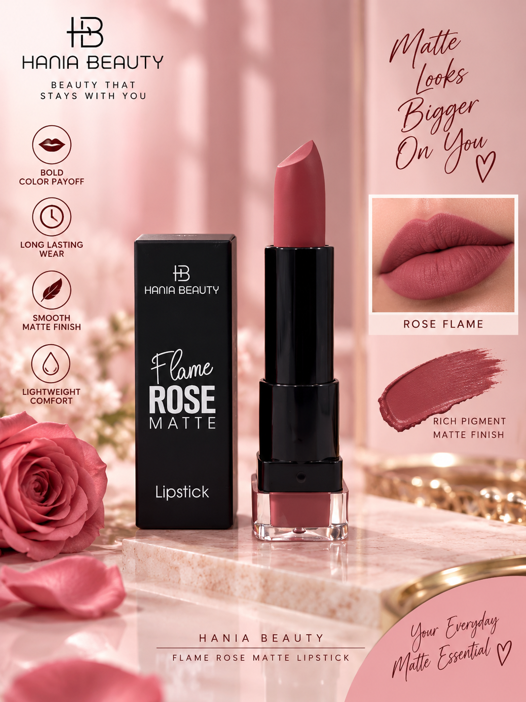 Hania Beauty Flame Matte Lipstick