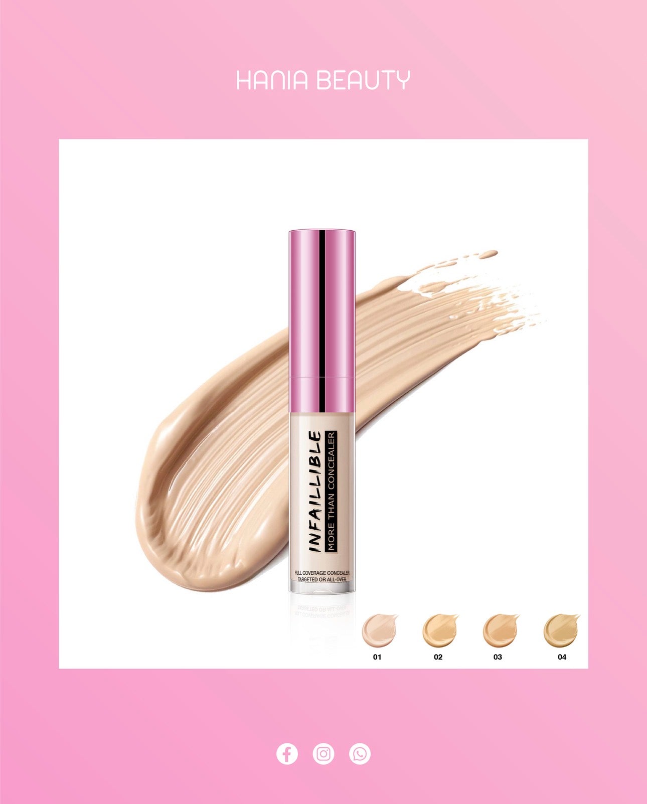 Hania Beauty Infallible High Coverage Liquid Concealer