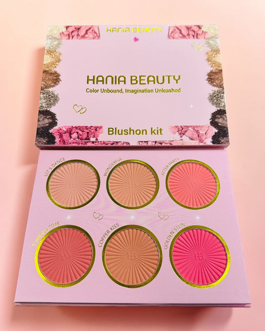 Hania Beauty 6 Color Blushon Kit