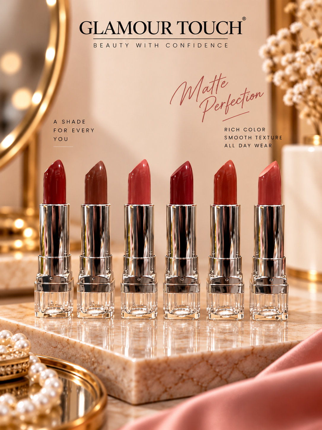 Glamour Touch Matte Lipstick