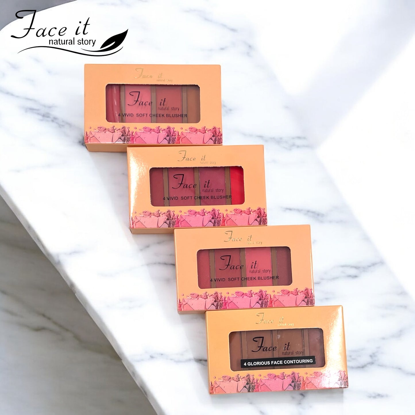 Faceit 4 Color Blush & Contour Palette