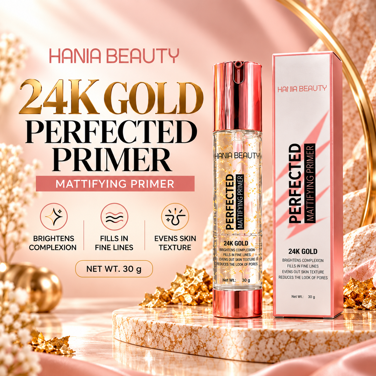 Hania Beauty 24K Gold Perfected Primer | 30g