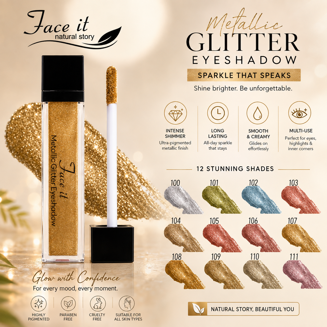 Faceit Metallic Liquid Eyeshadow