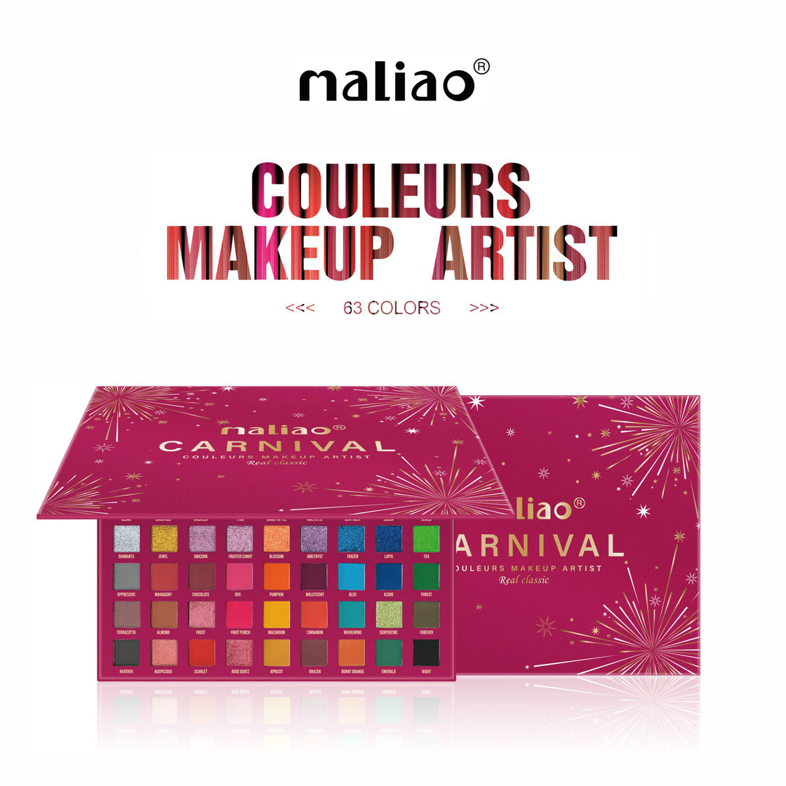Maliao Carnival Couleurs Makeup Artist Palette - 63 Colors for Endless Creativity