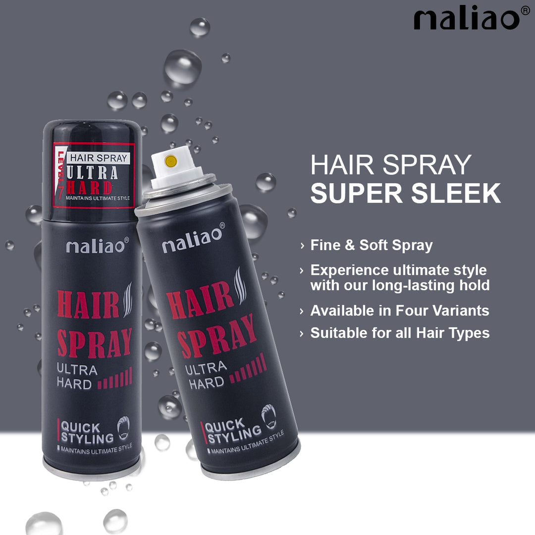Maliao Ultra Hard Level 7 Hairspray – Maximum Hold, Extreme Firmness, Non-Greasy Finish