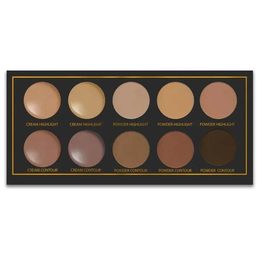 Muicin 10 Color Cream + Powder Contour Palette