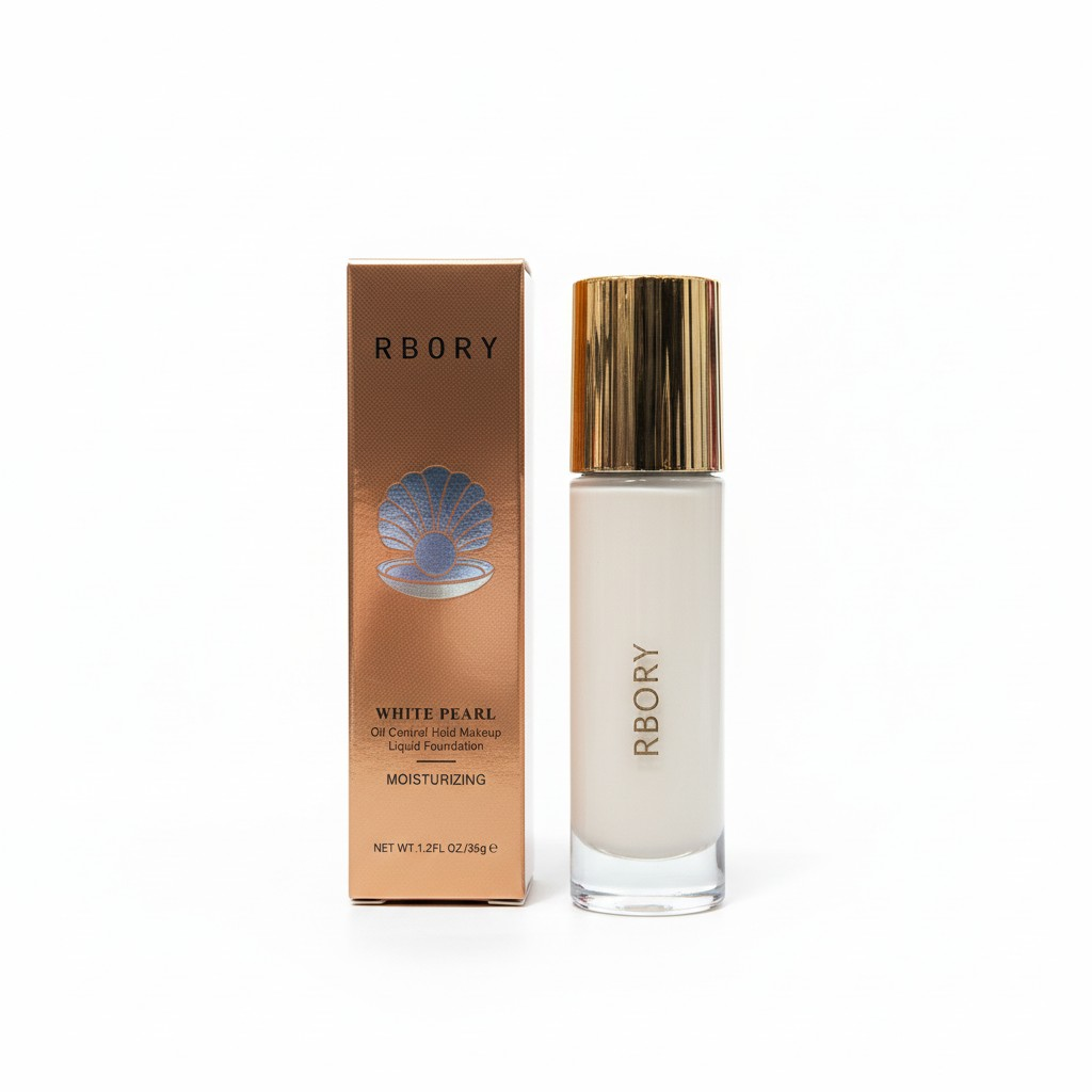 Rbory White Pearl Oil Control Hold Makeup Liquid Foundation