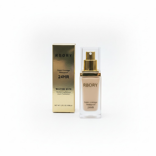Rbory Super Coverage 24H Water Run Moisturizing Liquid Foundation 30ML