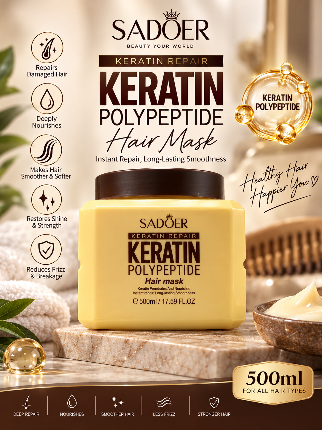 Sadoer Keratin Polypeptide Hair Mask