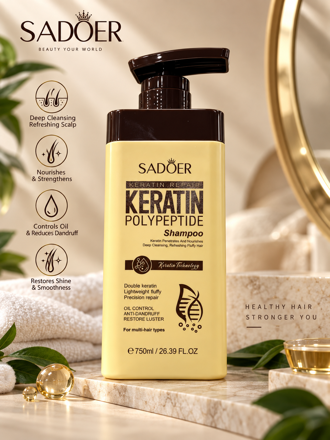 Sadoer Keratin Polypeptide Shampoo